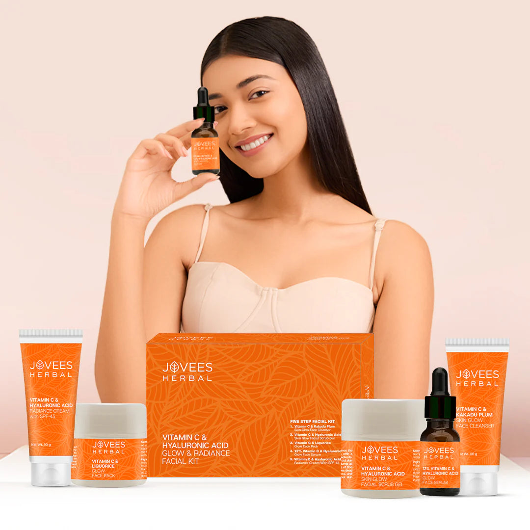 Jovees - Vitamin C & Hyaluronic Acid Glow & Radiance Facial Kit