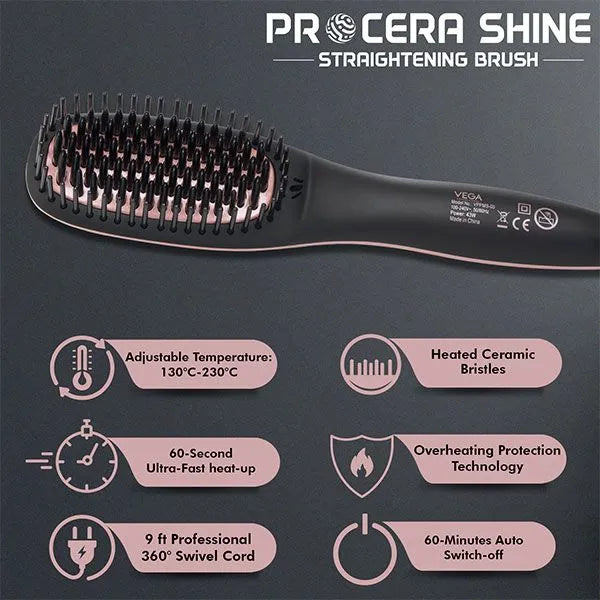 Vega Professional - Pro cera Shine Straightening Brush (VPPMS-05)