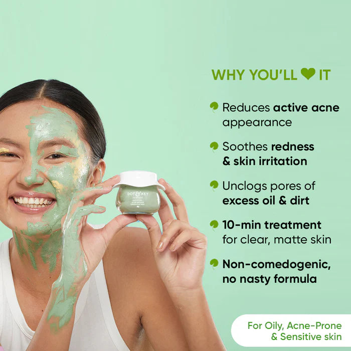 Dot & Key - Pollution + Acne Defense Green Clay Mask (85g)
