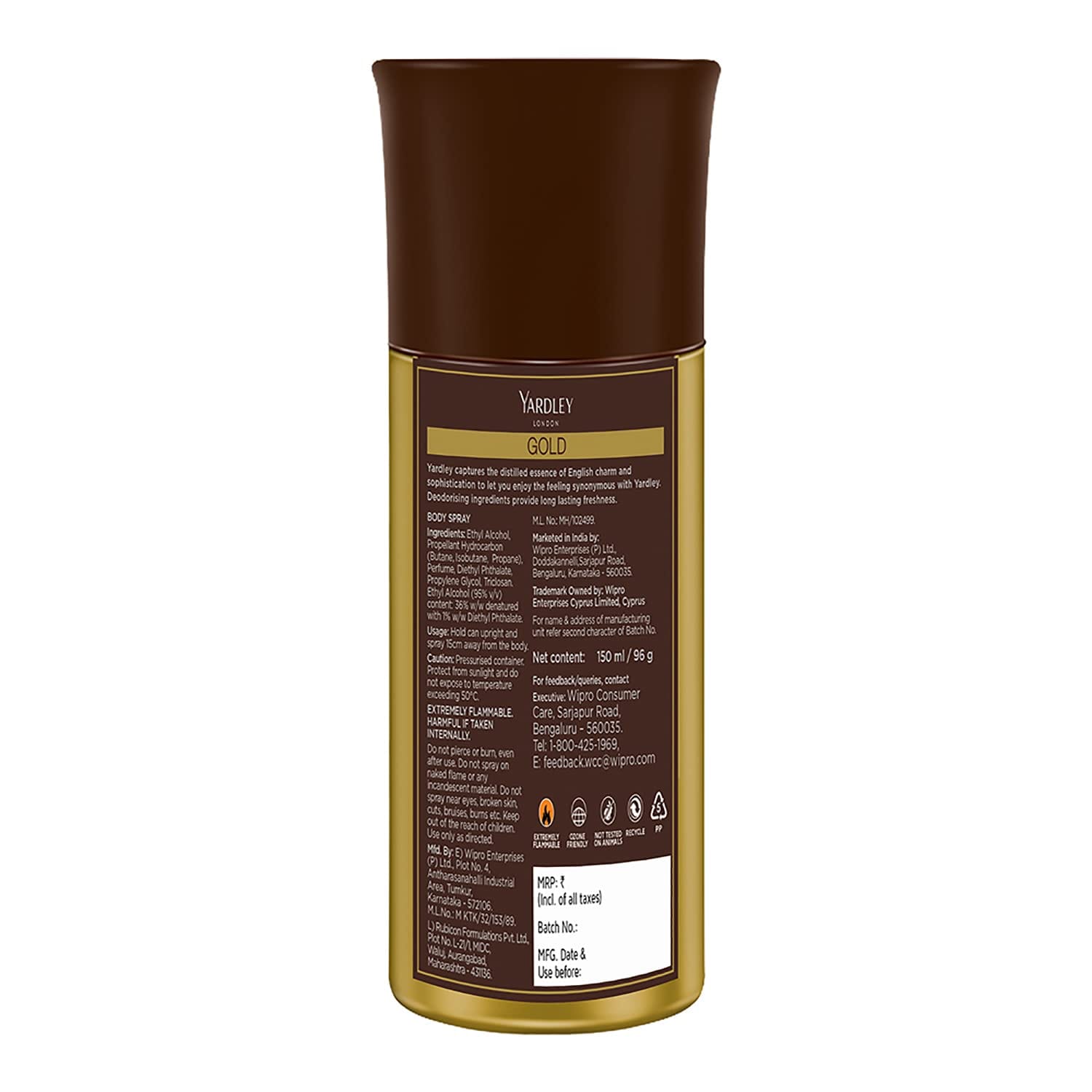 Yardley London - Gold Body Spray For Men (150ML)