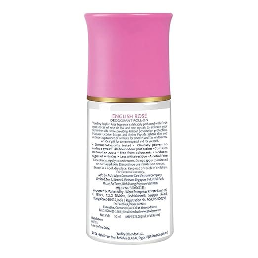 Yardley London - English Rose Deodrant Roll - On Anti - Perspirant (50ML)