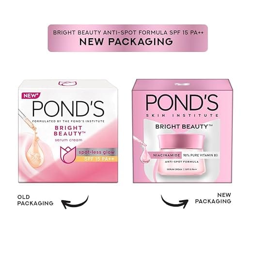 Pond's - Bright Beauty Niacinamide 98% Pure Vitamin B3 Anit Spot Formula Serum Cream Spf 15 PA++ (50g)