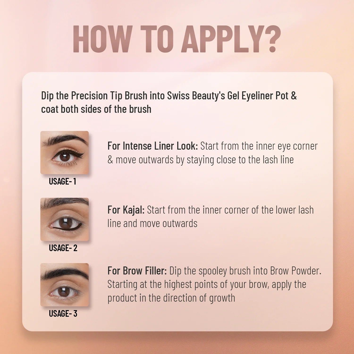 Swiss Beauty - Eyebrow & Gel Eyeliner 2 in 1
