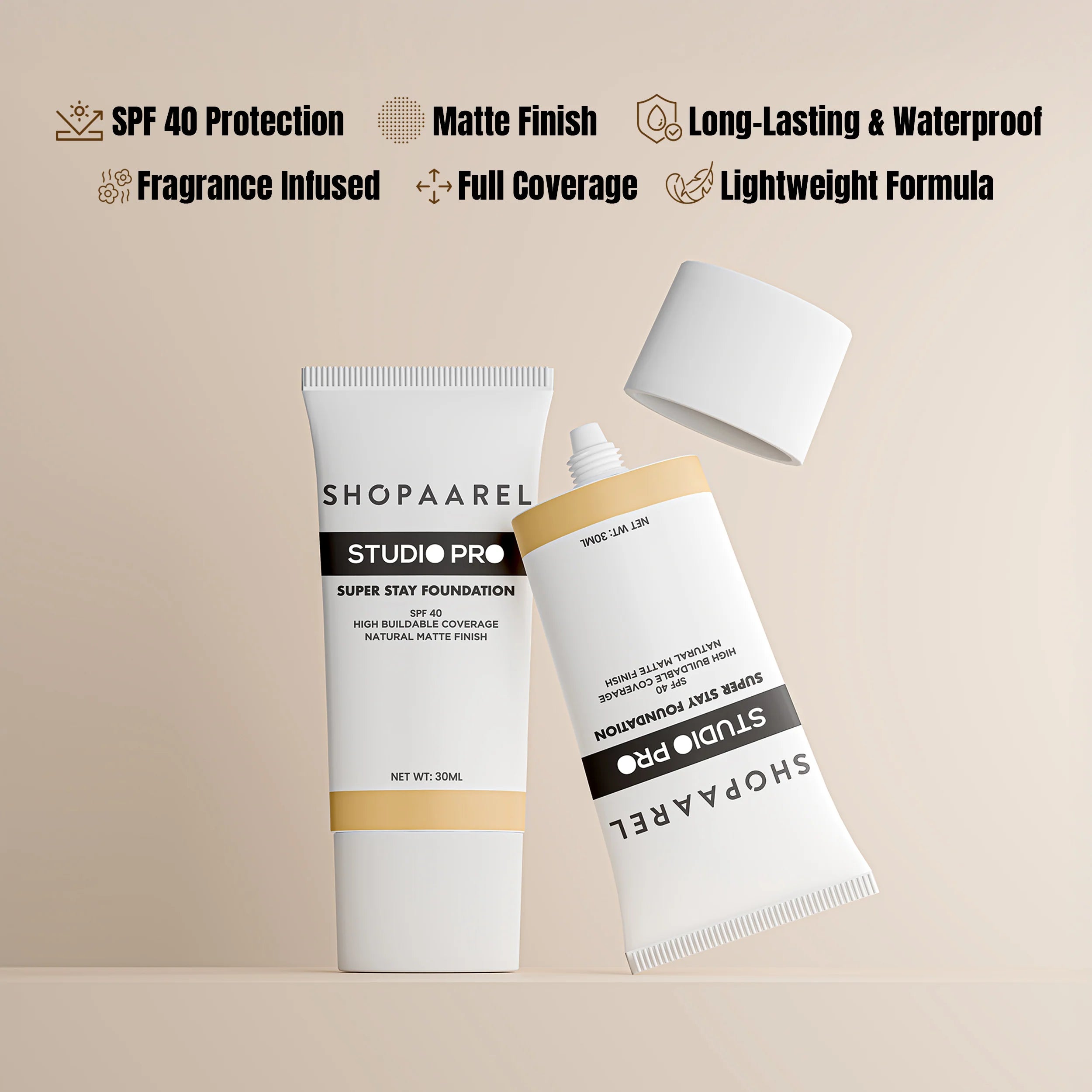 Shopaarel - Studio Pro Super Stay Foundation SPF 40 (30ML)