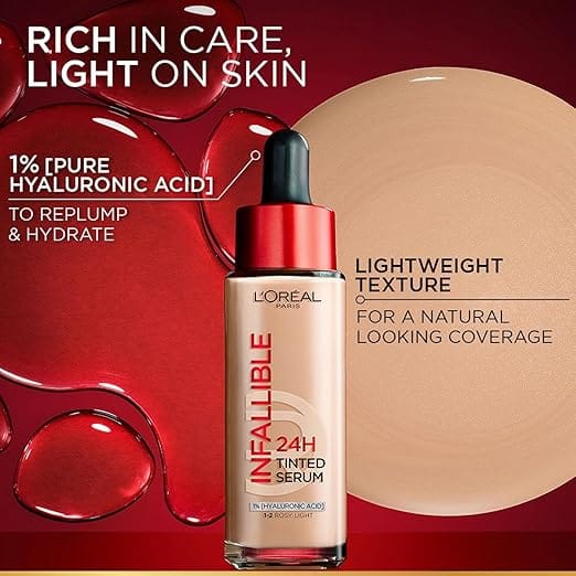 Loreal Paris - Infallible 24H Tinted Serum 1% [Hyaluronic Acid] (30ML)
