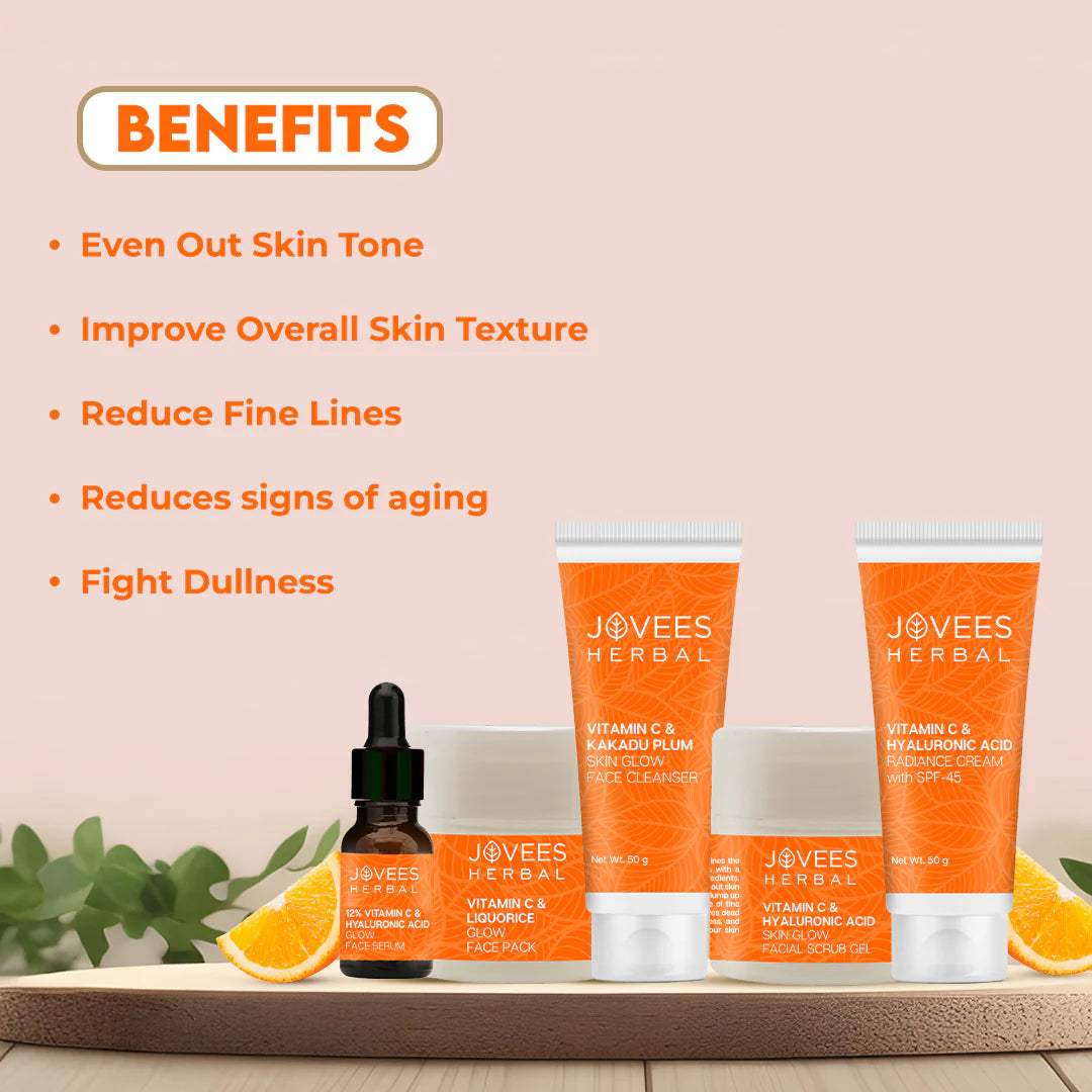 Jovees - Vitamin C & Hyaluronic Acid Glow & Radiance Facial Kit