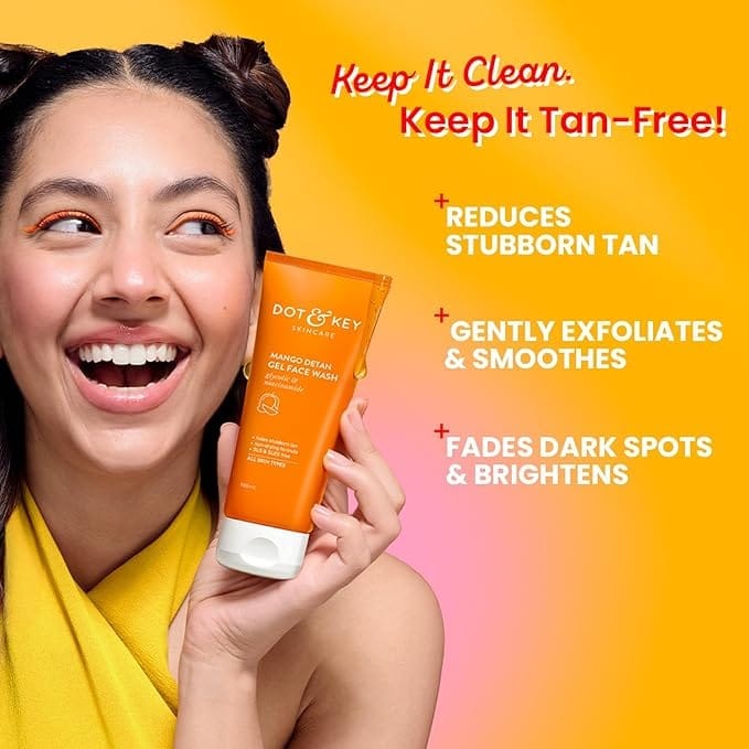 Dot & Key - Mango Detan Gel Face Wash Glycolic & Niacinamide (100ML)