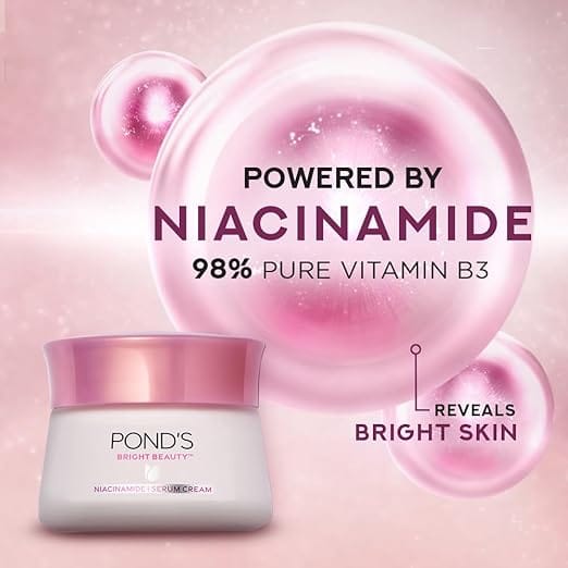 Pond's - Bright Beauty Niacinamide 98% Pure Vitamin B3 Anit Spot Formula Serum Cream Spf 15 PA++ (50g)