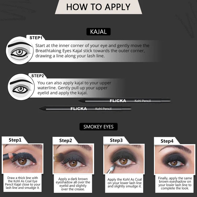 Flicka - Kohl As Coal Waterproof Eyepencil