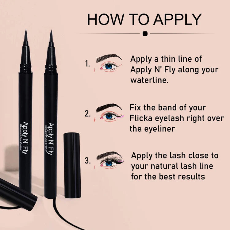 Flicka - Apply N' Fly Waterproof Glue Eyeliner