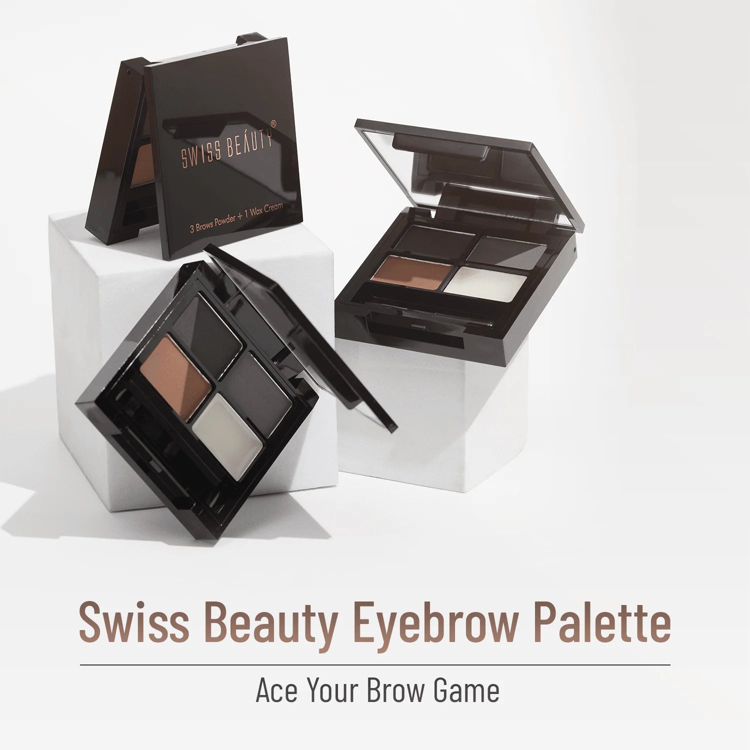 Swiss Beauty - Shape My Brows 3 Brows Powder + 1 Wax Cream