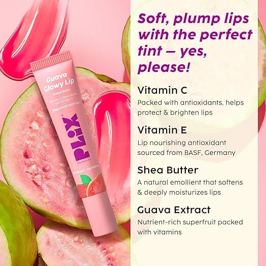 Plix - Guava Glowy Lip Tinted Balm Vitamin C Shea Butter Spf 30 PA+++ (10g)