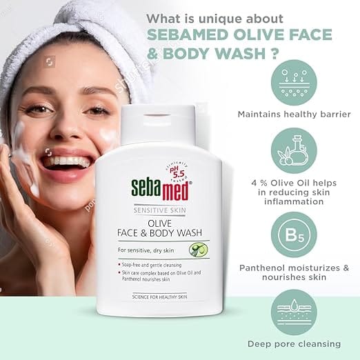 Sebamed - Olive Face & Body Wash (200ML)
