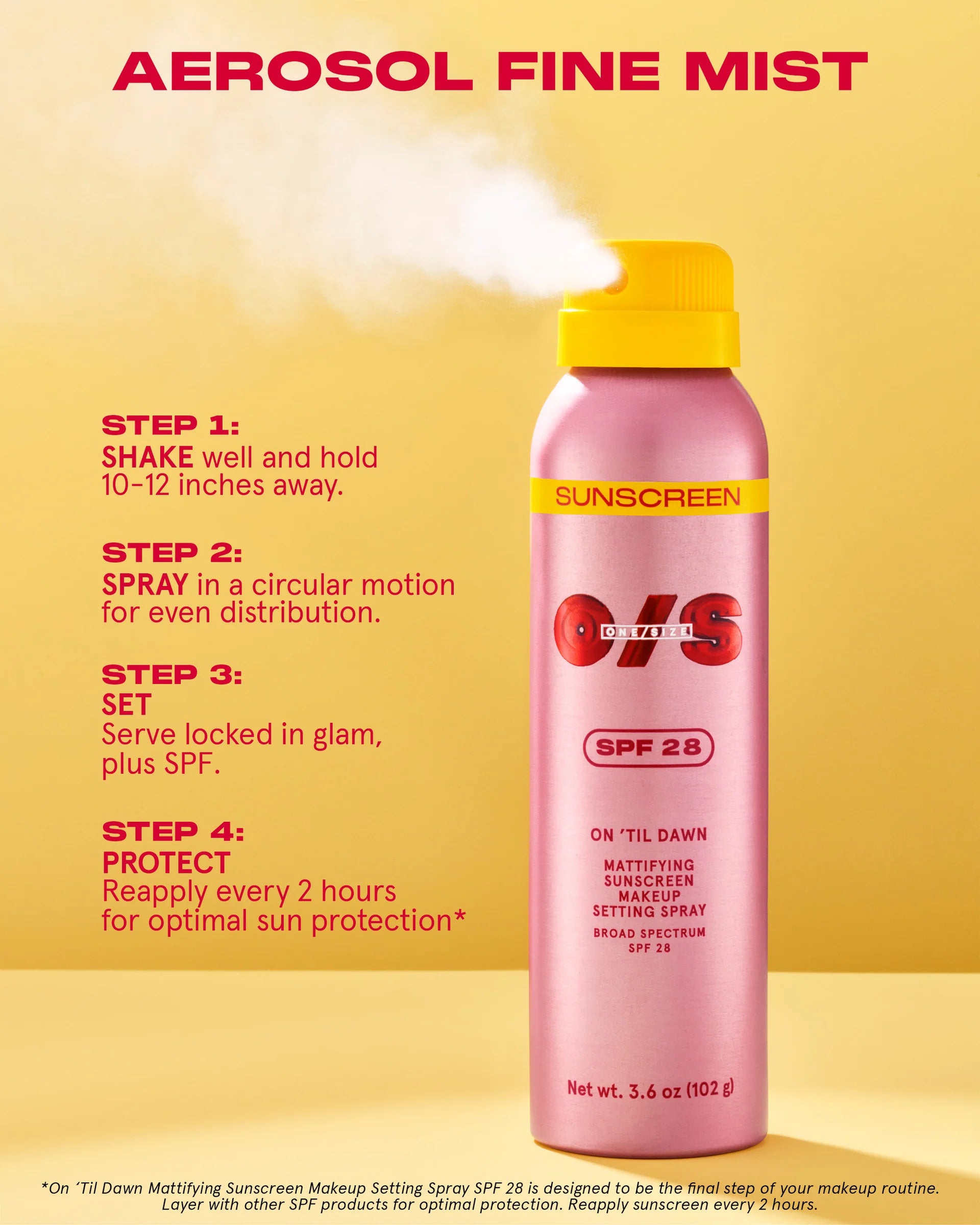 One Size - Spf 28 On 'Till Dawn Mattifying Sunscreen Makeup Setting Spray
