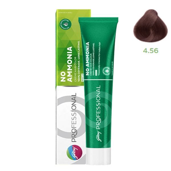Godrej Professional - No Ammonia Cream (Hair Color – 4.56 Brown with Mahogany Red) - 70g