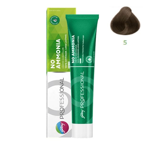 Godrej Professional - No Ammonia Cream (Hair Color – 5 Light Brown) - 70g