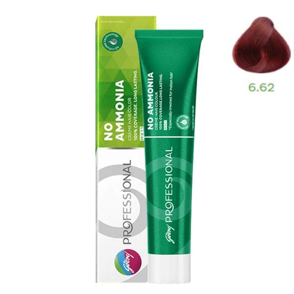 Godrej Professional - No Ammonia Cream (Hair Color – 6.62 Dark Blonde with Red Iridescence) - 70g