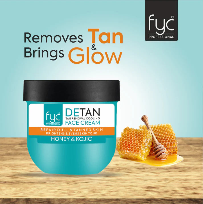 FYC Professional - Detan Tan Removal Cooling Face Cream Honey & Kojic (400g)