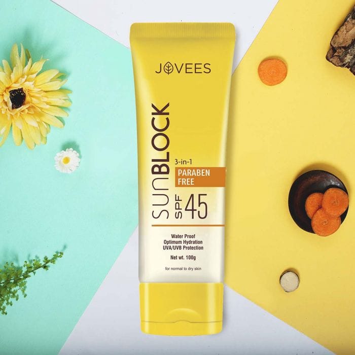 Jovees - ANJEER & CARROT SUN BLOCK SPF-45 (100g)