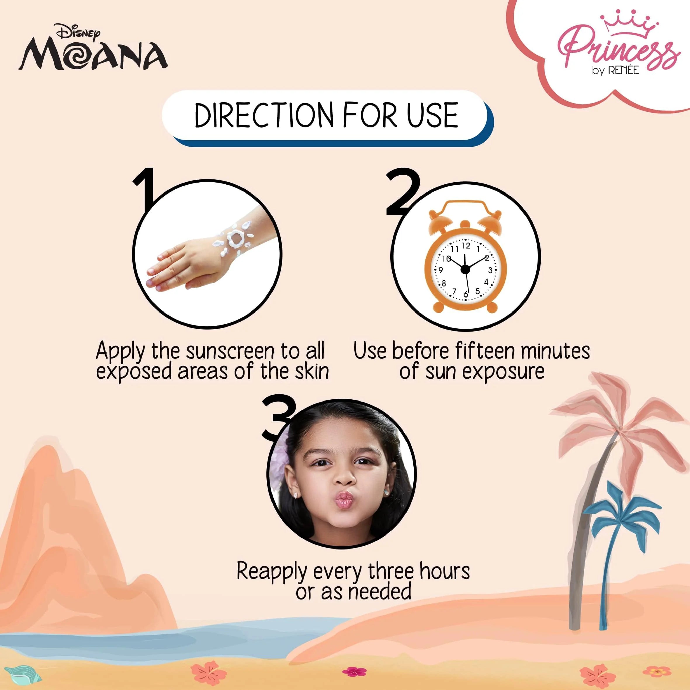 Renee - Princess Moana 50 Spf Sunscreen (50ML)