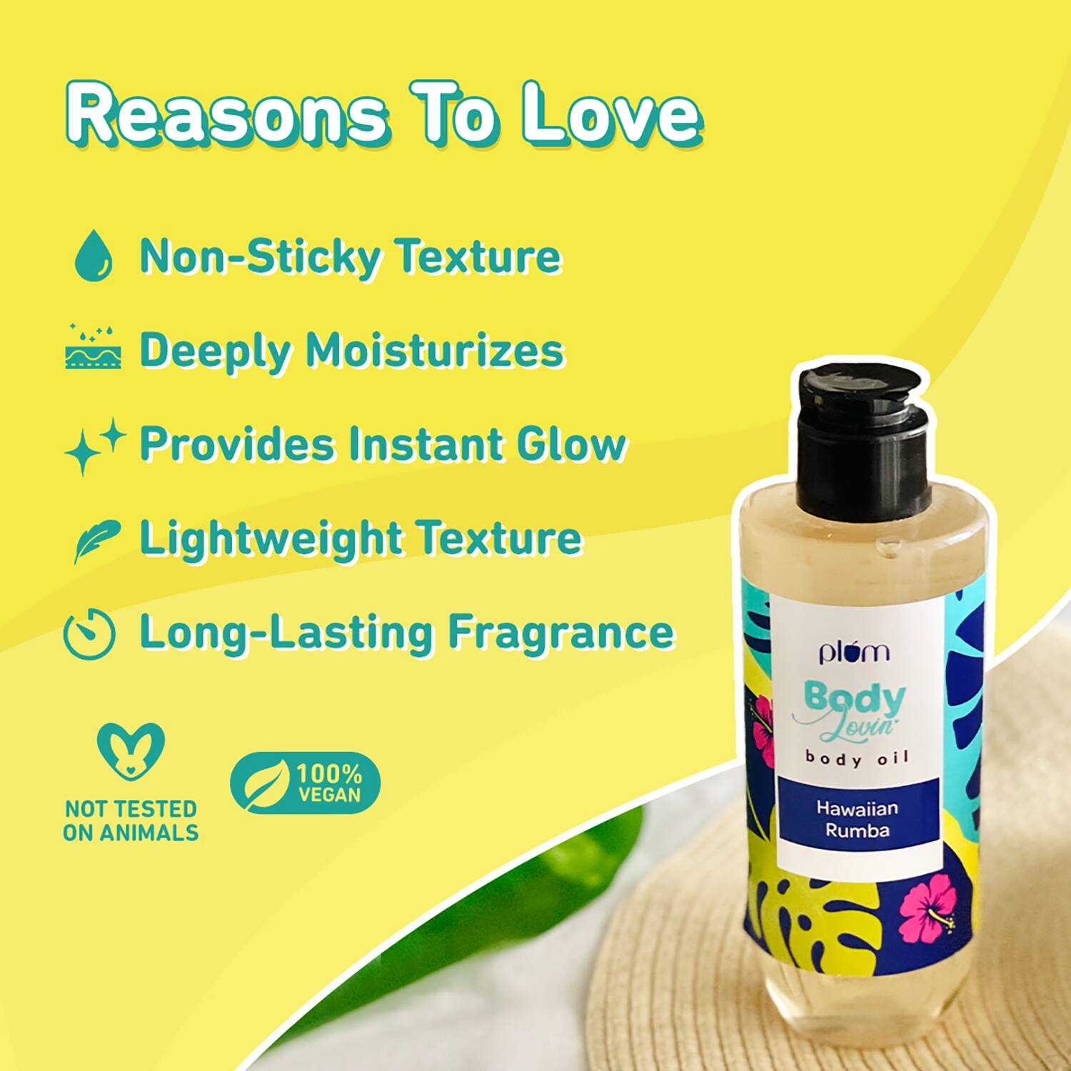 Plum - BodyLovin' Hawaiian Rumba Body Oil | Intense Moisture | Instant Glow | Non-Greasy (200ml)