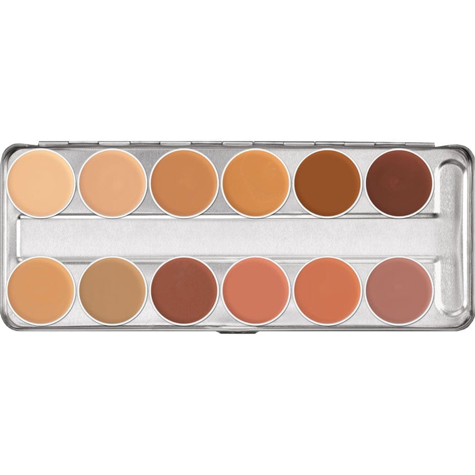 Kryolan - Derma Color Camouflage Creme 12 Shade Palette - BEAUTY BRATS