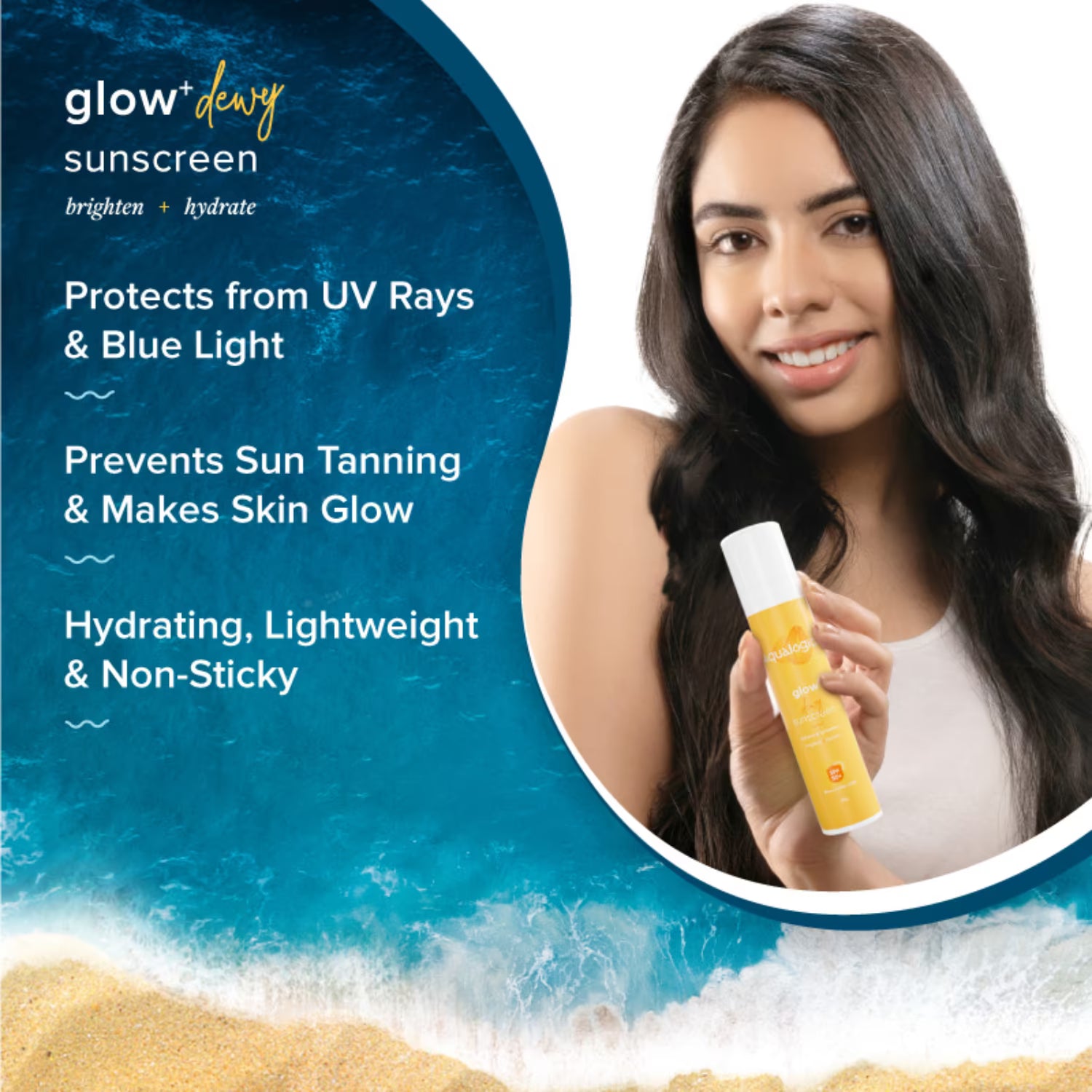 Aqualogica - Glow+ Dewy Sunscreen (50g)