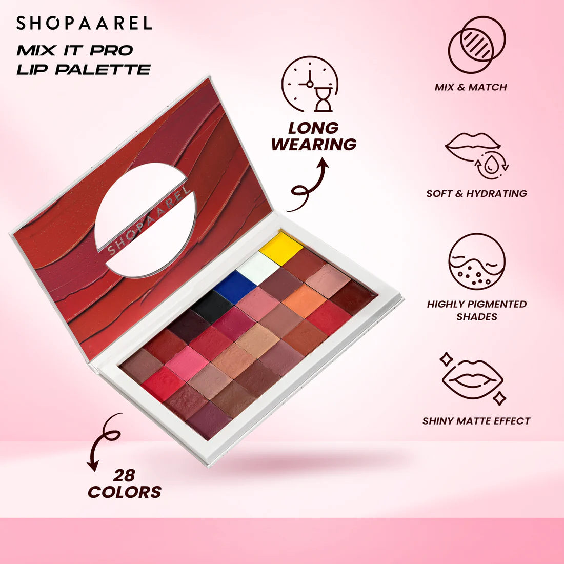 Shopaarel - Mix it Pro Lip Palette ( 28 Shades)