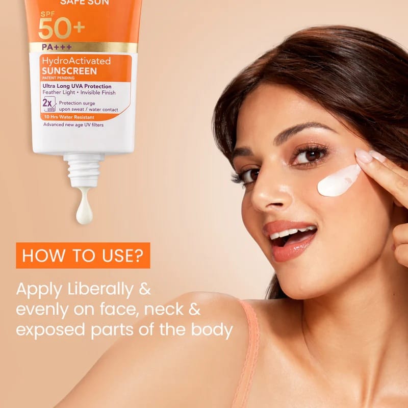 Lotus Herbals - Safe Sun Spf 50 PA+++ Hydro Activated Sunscreen (50ML) - BEAUTY BRATS