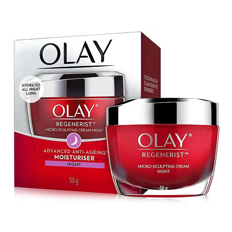 Olay Regenerist Micro Sculpting Night Cream For Plump & Bouncy Skin With Hyaluronic Acid (50g )