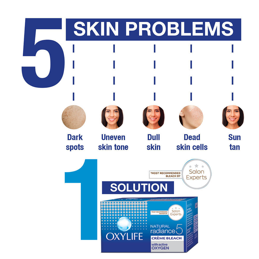OxyLife Natural Radiance 5 Creme Bleach 27g
