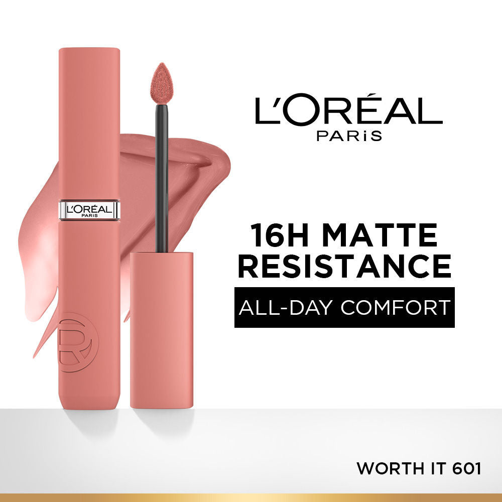 Loreal Paris Makeup L'Oreal Paris Infallible Matte Resistance Liquid Lipstick (5g) 601 Worth It