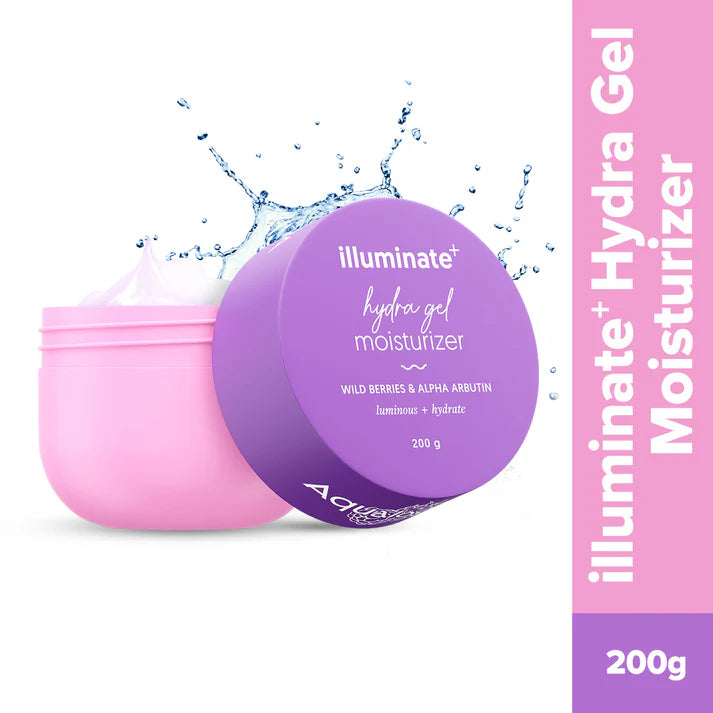 Aqualogica – Illuminate + Hydra Gel Moisturizer with Wild Berries & Alpha Arbutin - (200g)