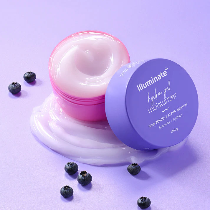 Aqualogica – Illuminate + Hydra Gel Moisturizer with Wild Berries & Alpha Arbutin - (200g)
