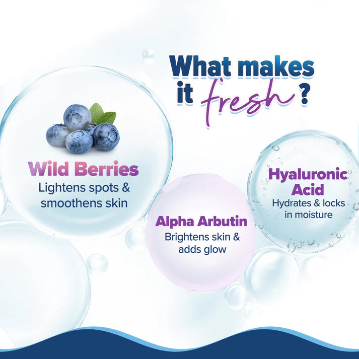 Aqualogica – Illuminate + Hydra Gel Moisturizer with Wild Berries & Alpha Arbutin - (200g)
