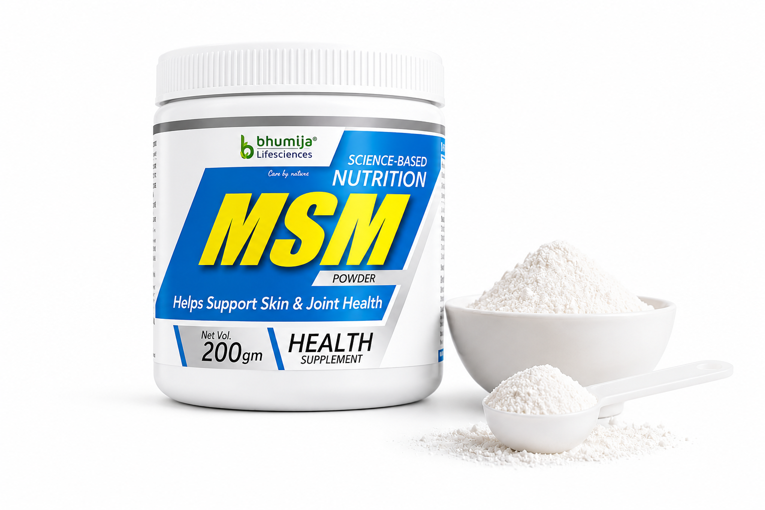 Bhumija Lifesciences MSM Powder for Beauty, Bone & Joint Health - 200g