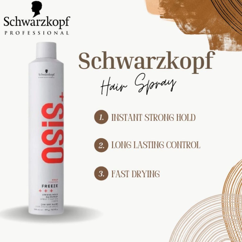 Schwarzkopf Osis+ Schwarzkopf Professional OSIS+ Freeze Strong Hold Hair Spray 500ml