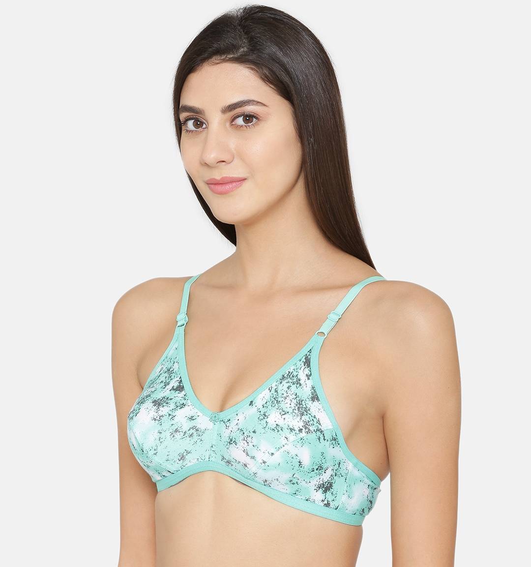 Abelino Green Non-Wired Non Padded Full Coverage Bra (30B) · 30B