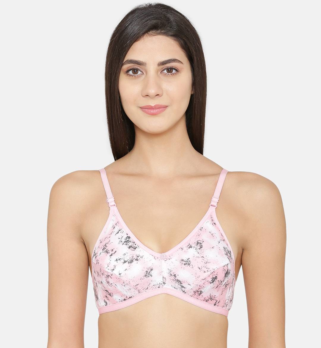 Abelino Pink Non-Wired Non Padded Full Coverage Bra (30B) · 30B