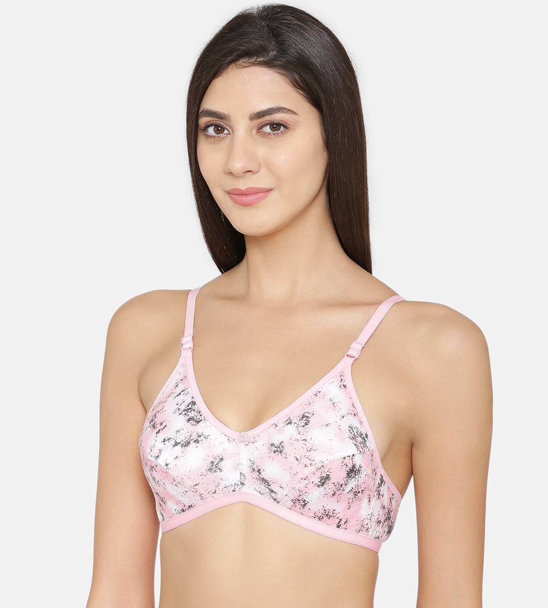 Abelino Pink Non-Wired Non Padded Full Coverage Bra (30B) · 30B
