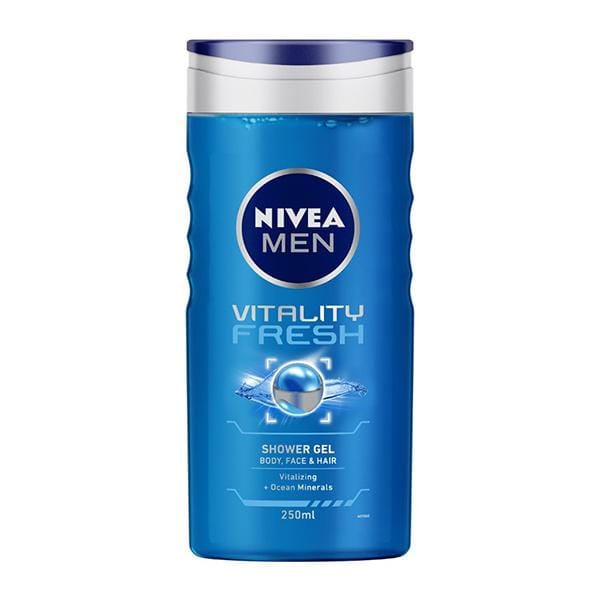 NIVEA - Vitality Fresh Shower Gel With Ocean Minerals For Body, Face & Hair (250mL)