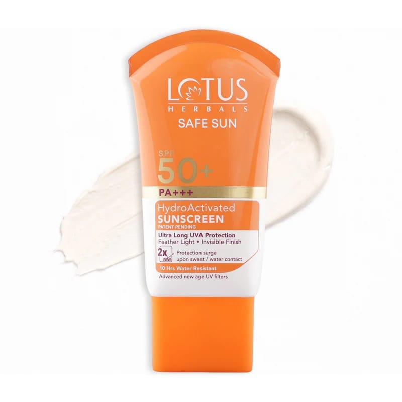 Lotus Herbals - Safe Sun Spf 50 PA+++ Hydro Activated Sunscreen (50ML)