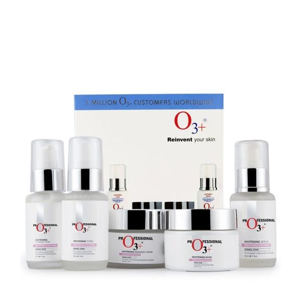 O3+ -  Professional Whitening Facial Kit for Tan-Pigmented Skin Radiance & Shine (150ml+100gm)