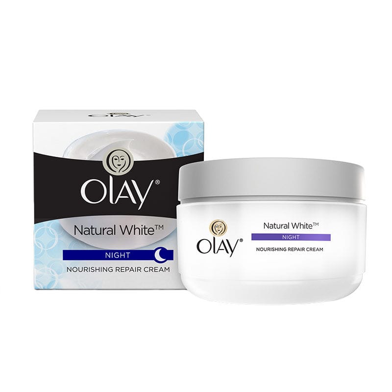 Olay - Natural White 7 IN ONE Nourishing Night Repair Cream (50gm) - BEAUTY BRATS
