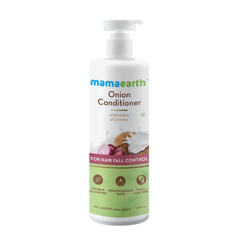 Mamaearth Onion Conditioner for Hair Growth and Hair Fall Control with Onion and Coconut (400mL)
