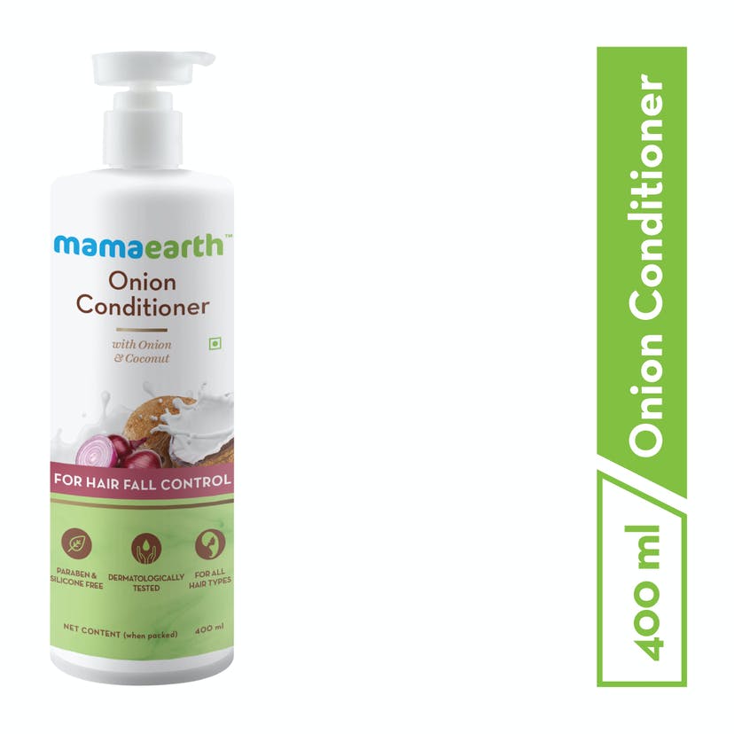 Mamaearth Onion Conditioner for Hair Growth and Hair Fall Control with Onion and Coconut (400mL)