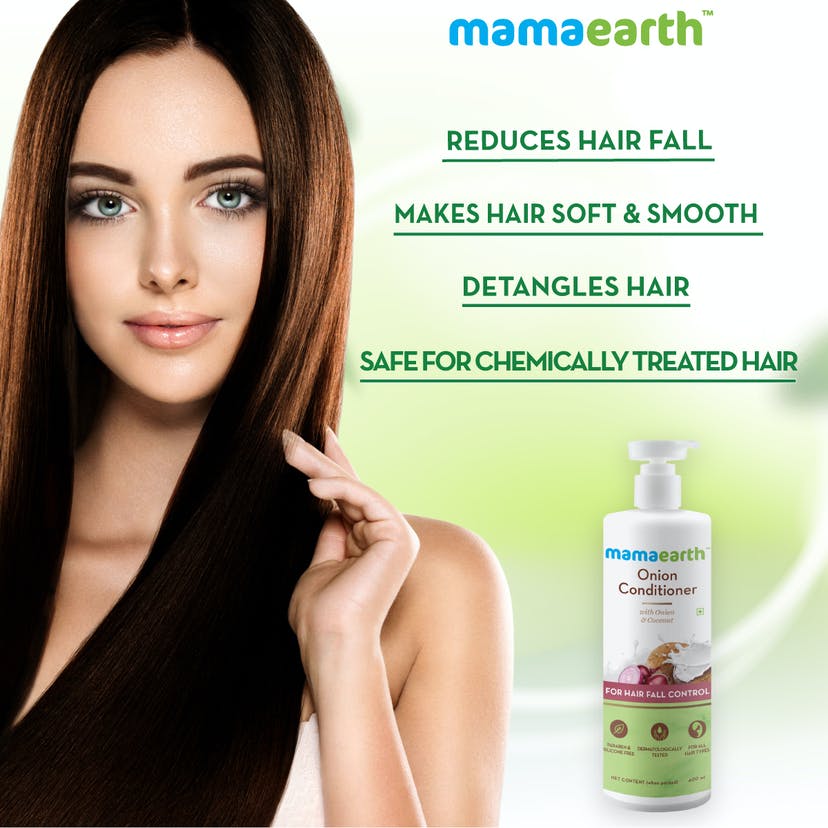 Mamaearth Onion Conditioner for Hair Growth and Hair Fall Control with Onion and Coconut (400mL)