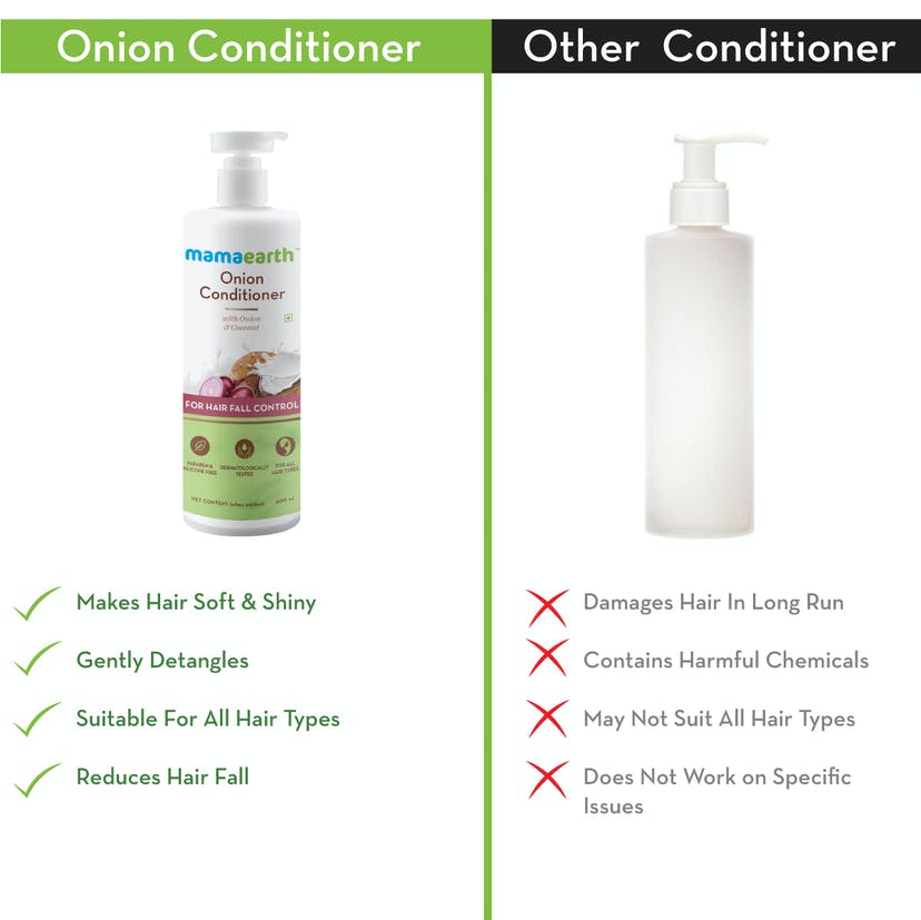 Mamaearth Onion Conditioner for Hair Growth and Hair Fall Control with Onion and Coconut (400mL)