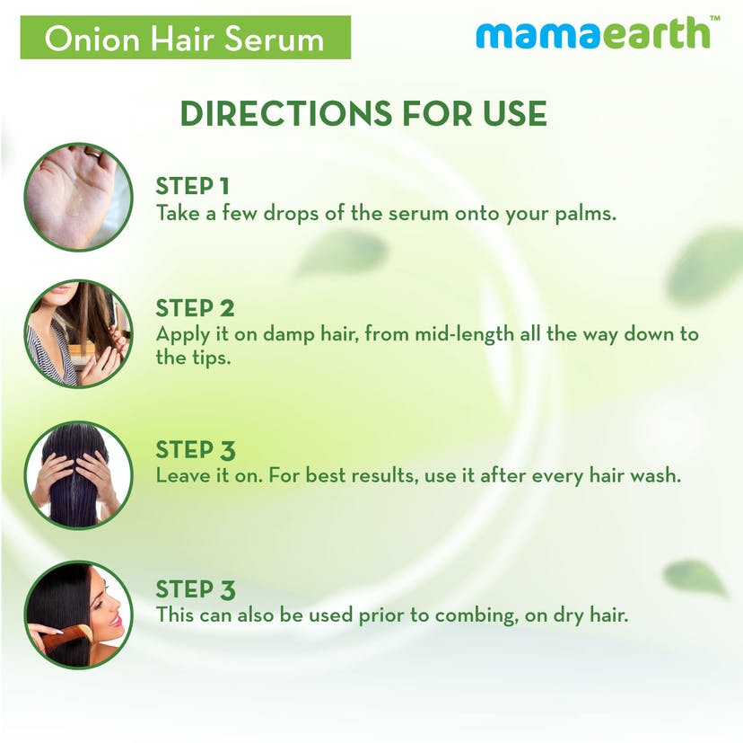 Mamaearth Onion Hair Serum with Onion & Biotin for Strong, Frizz-Free Hair (100mL)