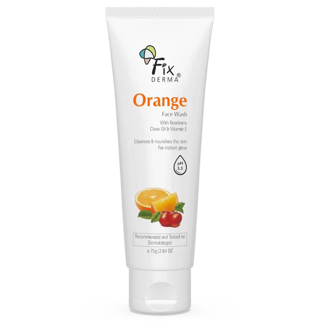 Fix Derma - Glycolic Acid, Orange Face Wash For Oily And Glowing Skin For Women And Men (75g)